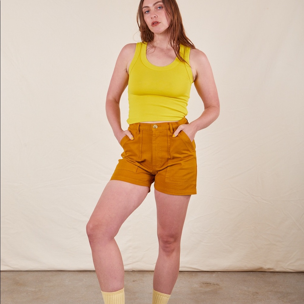Big Bud Press Work Short Sz 3XL in Spicy Mustard
